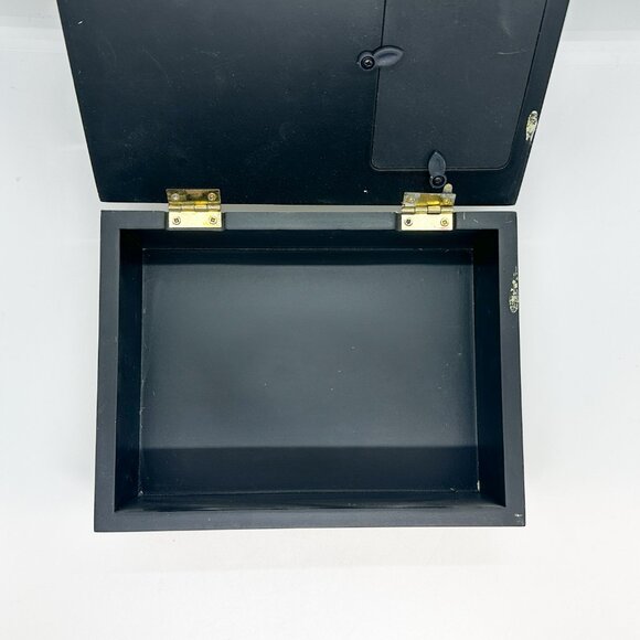 Warren Kimble Wood Calico Cat Trinket Jewelry Box Photo Frame Folk Art Boho - Picture 5 of 6